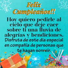 Tarjeta para dedicar: Feliz Cumpleaños!! Disfruta de este día especial