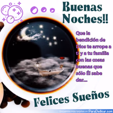 Tarjeta para dedicar: Buenas Noches!! Felices Sueños