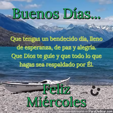 Tarjeta para dedicar: Buenos Días. Que tengas un bendecido día, lleno de esperanza, de paz y alegría
