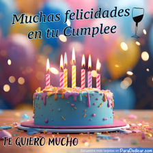Tarjeta para dedicar: Muchas felicidades en tu cumplee