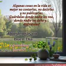 Tarjeta para dedicar: Que tengas un Buen Día y grandioso Jueves!!