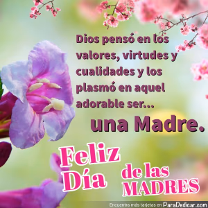 Tarjeta para dedicar: Feliz Día de las MADRES.