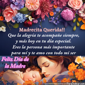 Tarjeta para dedicar: Madrecita Querida!! Feliz Día de la Madre