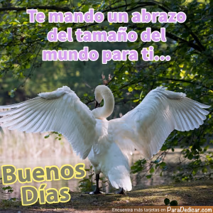 Tarjeta para dedicar: Te mando un abrazo... Buenos Días